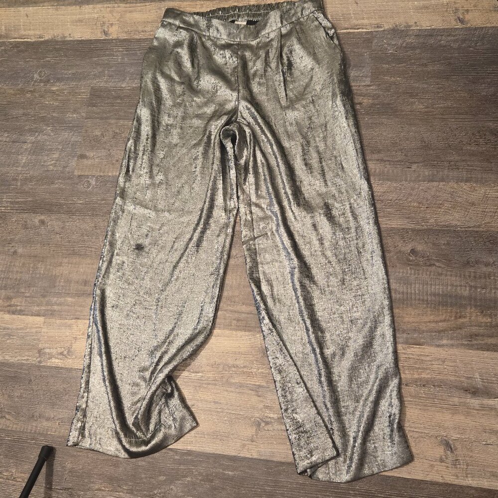 silver pants